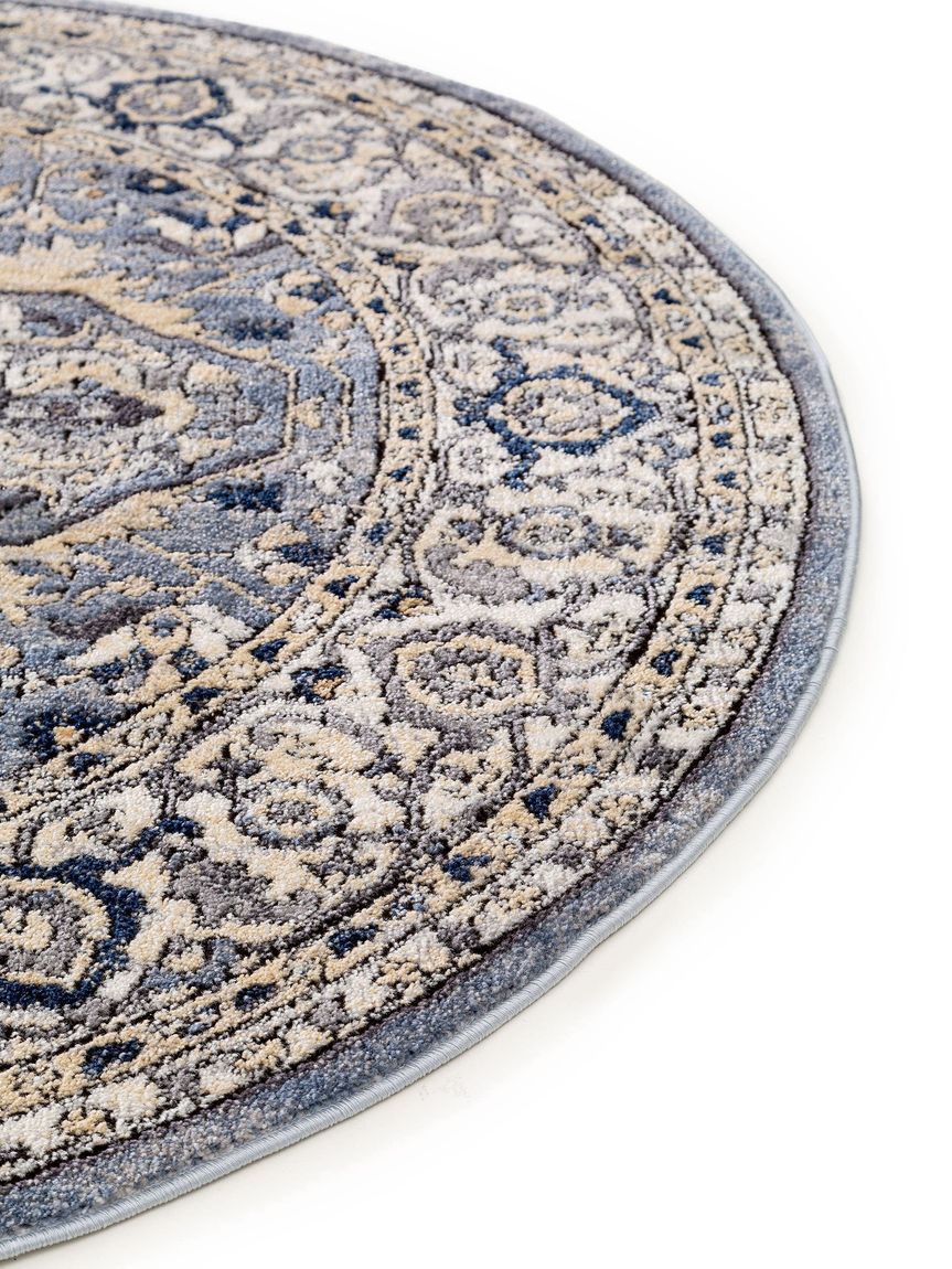 Teppich Sinan Ø 160 cm rund Dunkelgrau