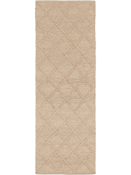Wollteppich / Läufer Jake 70x200 cm Beige