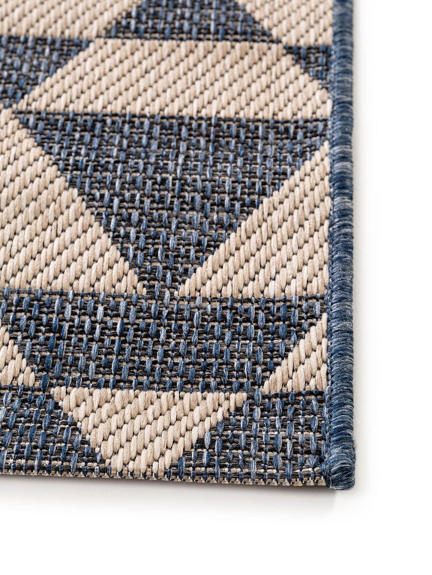 In- & Outdoor Teppich River Beige / Blau