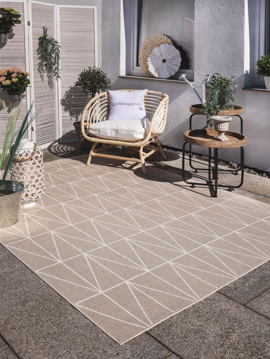 In- & Outdoor Teppich Niel Creame / Beige