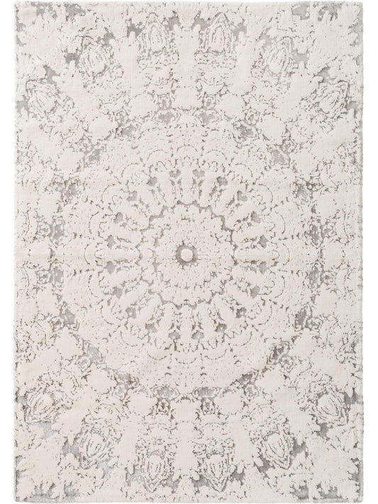Waschbarer Teppich Luis Beige / Silber