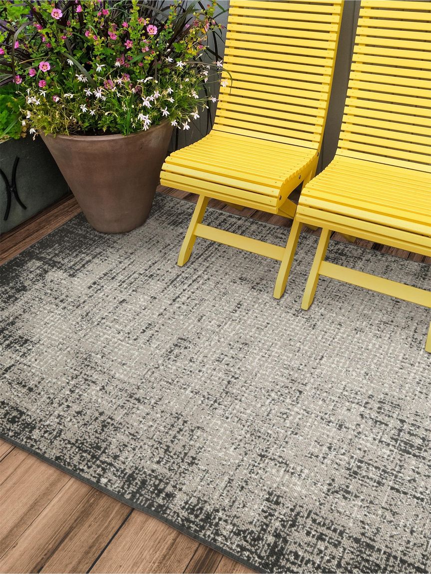 In- & Outdoor Teppich Capri Schwarz