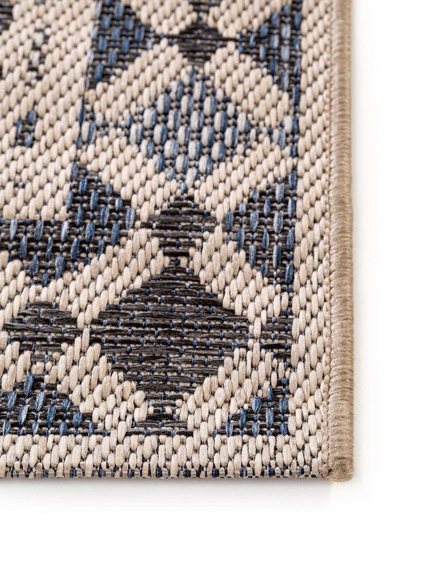 In- & Outdoor Teppich River Beige / Blau