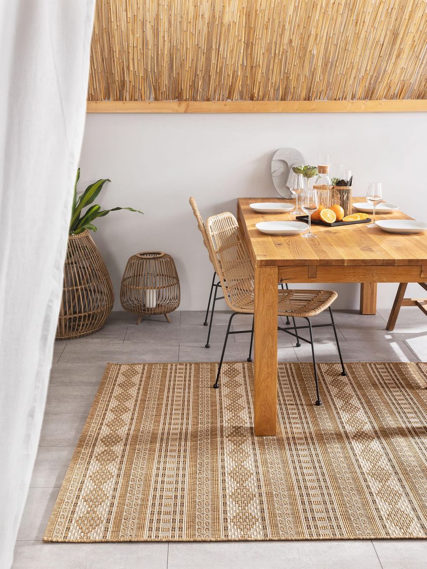In- & Outdoor Teppich Riso Beige