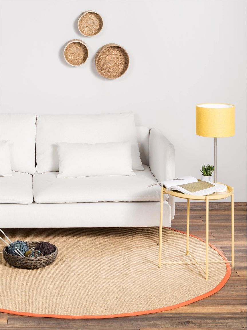 Sisalteppich rund Sisal Orange