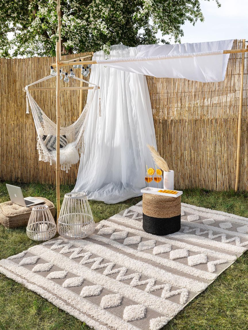 In- & Outdoor Teppich Carlo Creame / Beige