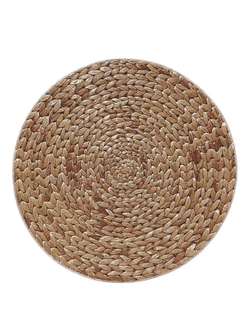 In- & Outdoor Teppich rund Kenya Ø 160 cm rund Creame / Beige
