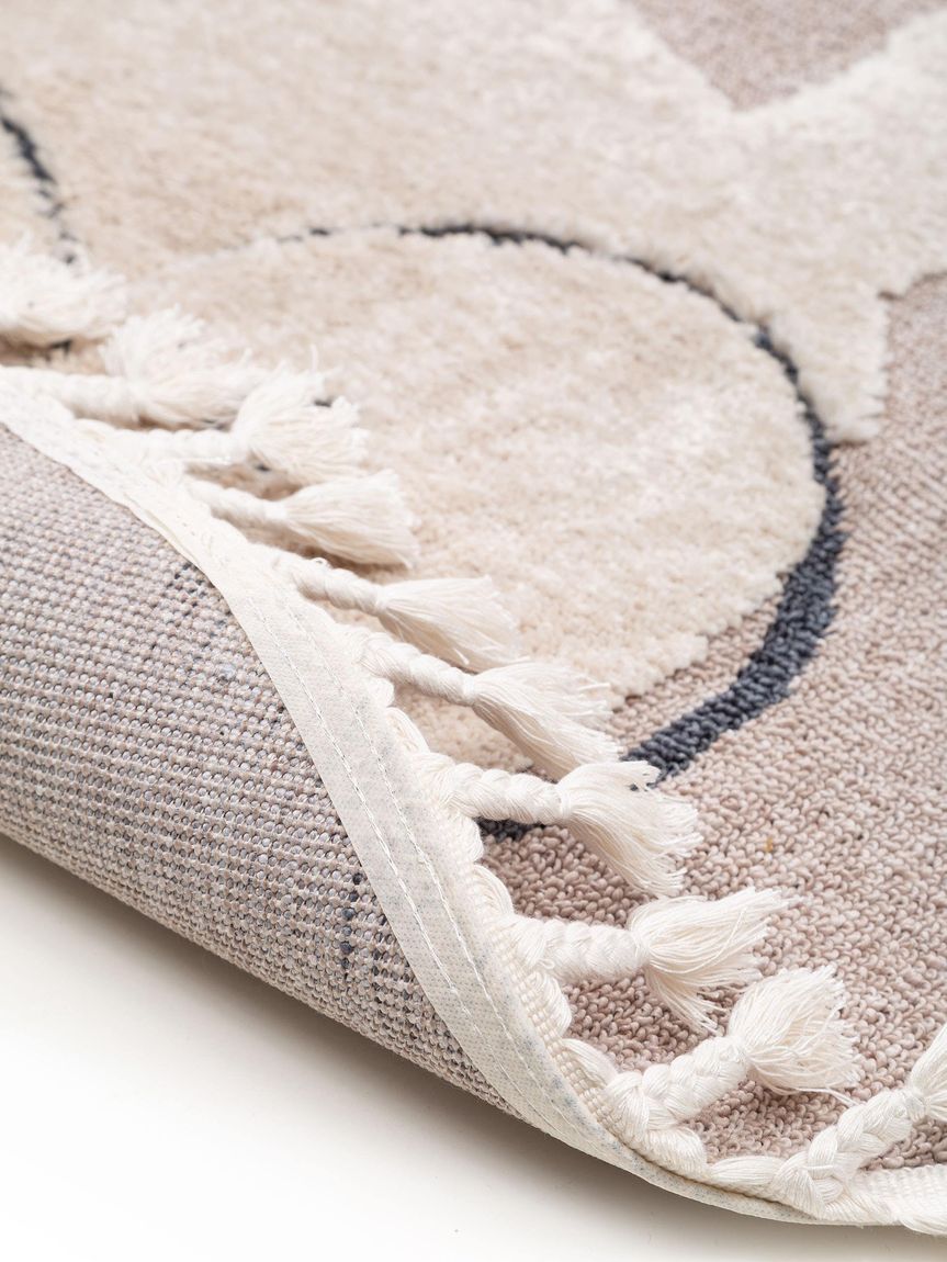 Kinderteppich Momo Ø 120 cm rund Beige
