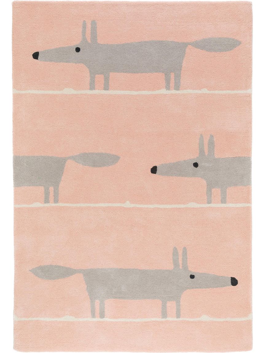 Wollteppich Mr. Fox Rosa