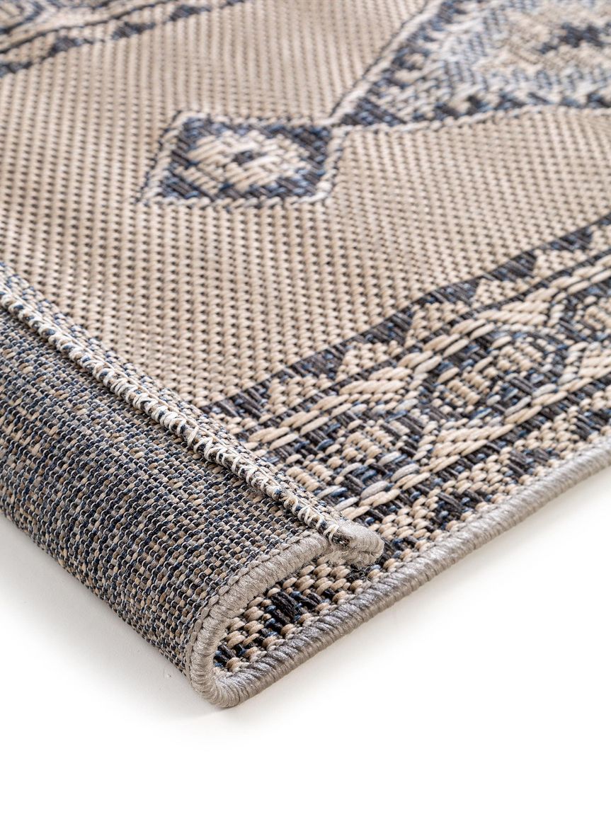In- & Outdoor Läufer River 67x240 cm Beige / Blau