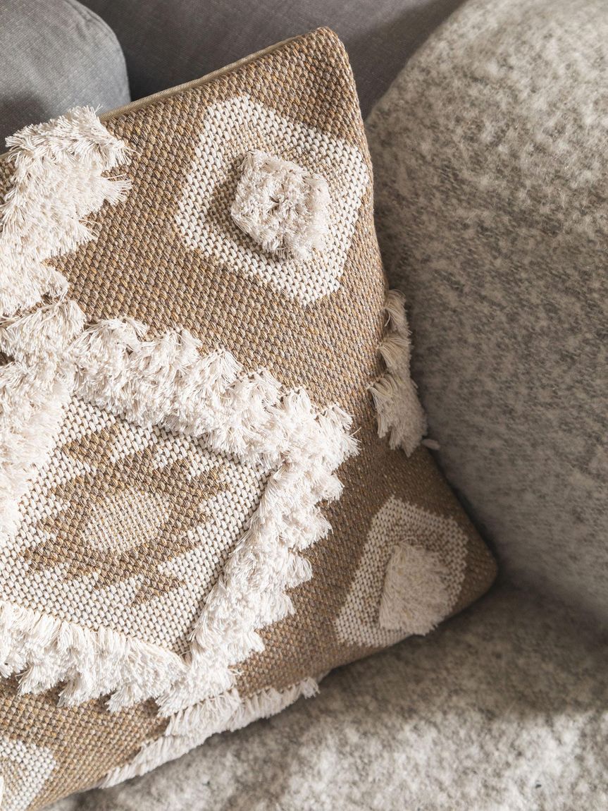 Kissenbezug Bodo 50x50 cm Creame / Taupe