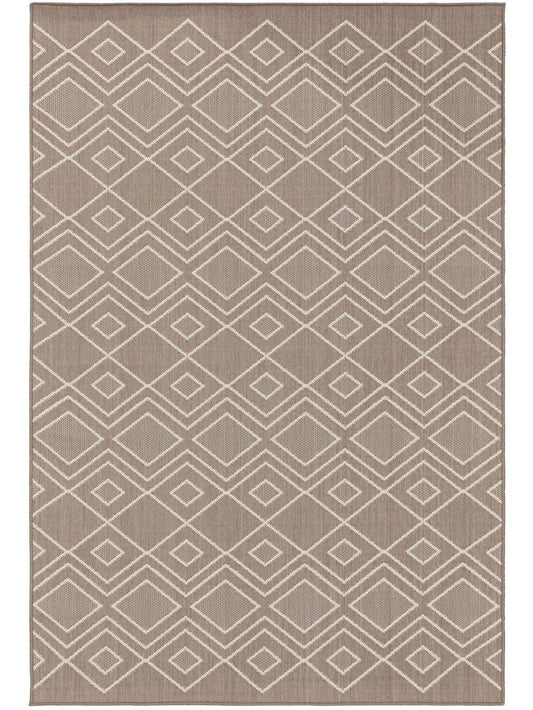 In- & Outdoor Teppich Nillo Grau / Taupe