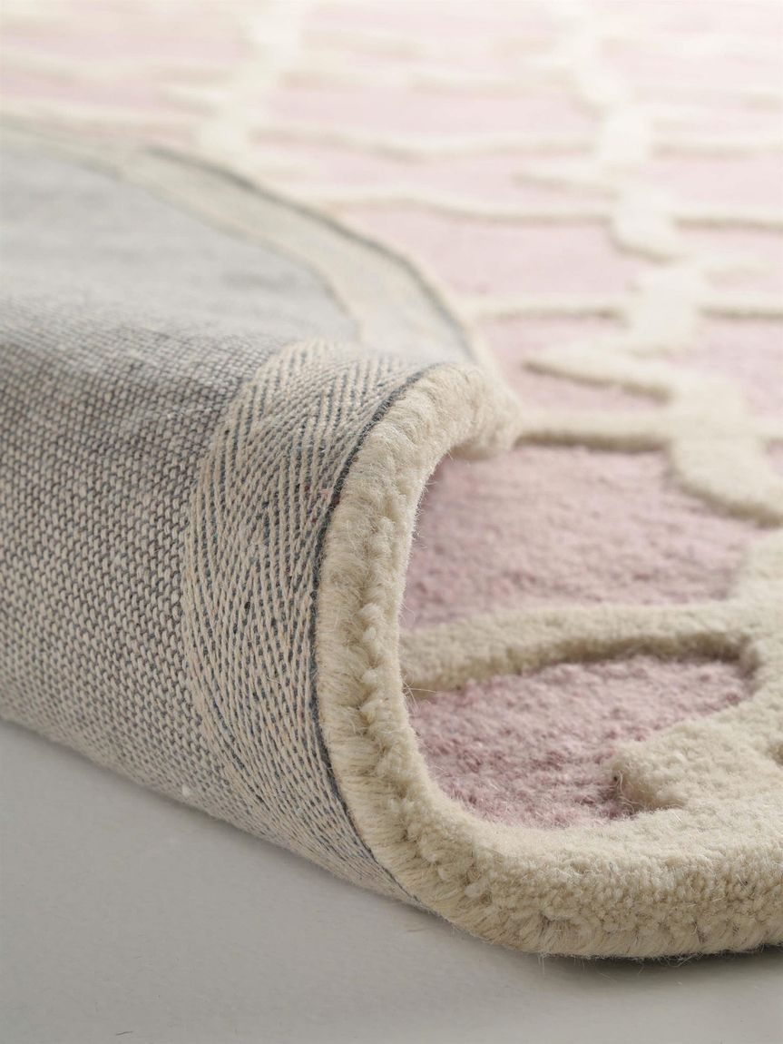 Wollteppich rund Windsor Rosa