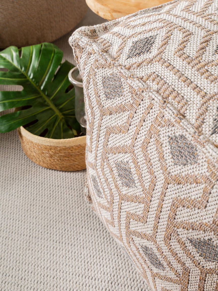Pouf Palma 50x50x50 cm Taupe
