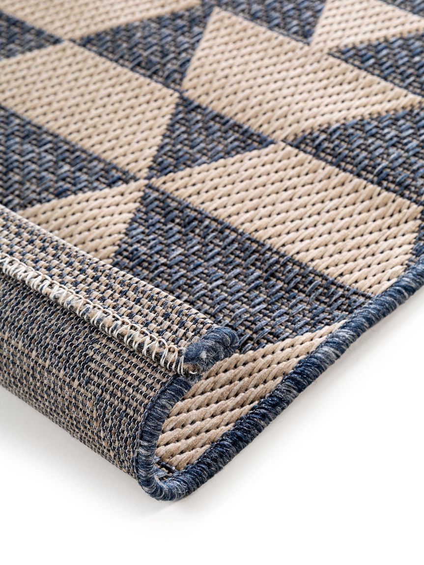 In- & Outdoor Teppich River Beige / Blau