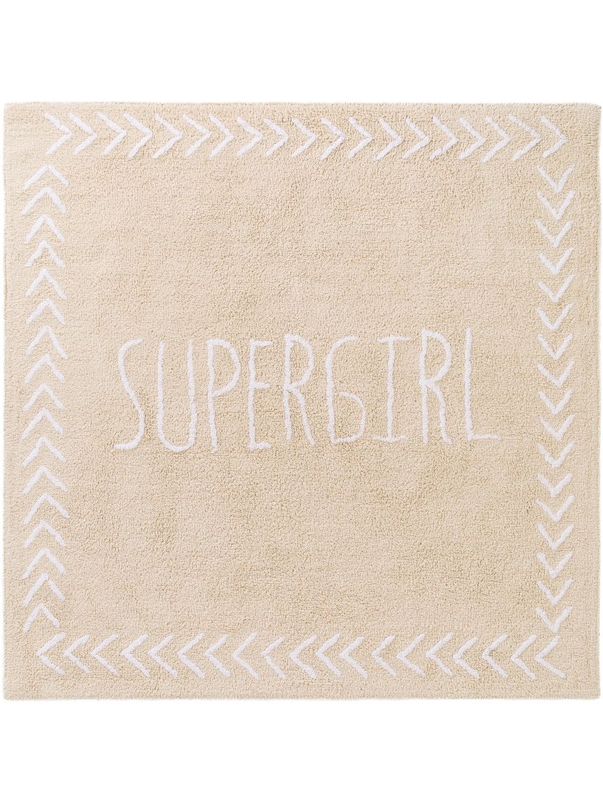Waschbarer Kinderteppich Inka 150x150 cm Beige