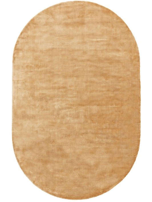 Viskoseteppich oval Nela 150x230 cm Gelb