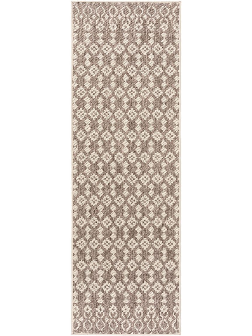 Wendeteppich / Läufer Terrazzo 80x240 cm Beige / Rot
