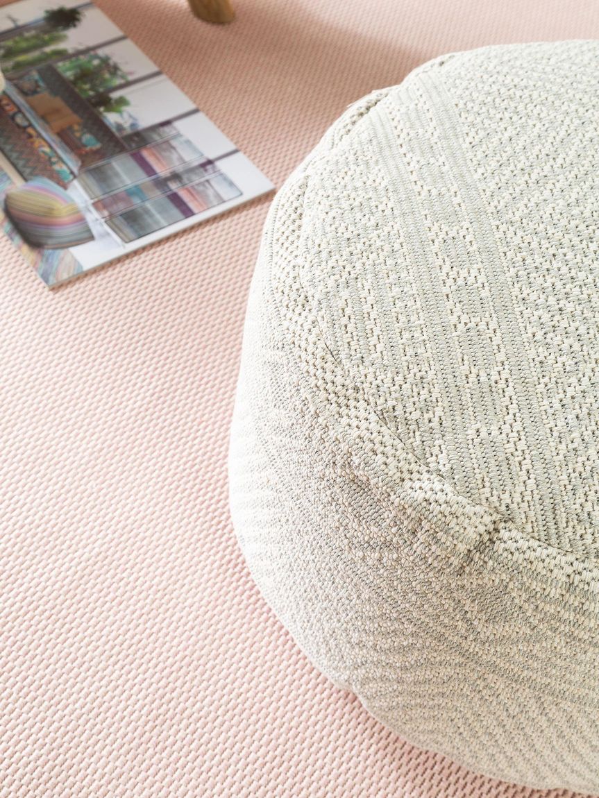 Pouf Naxos 55x55x35 cm Hellgrau