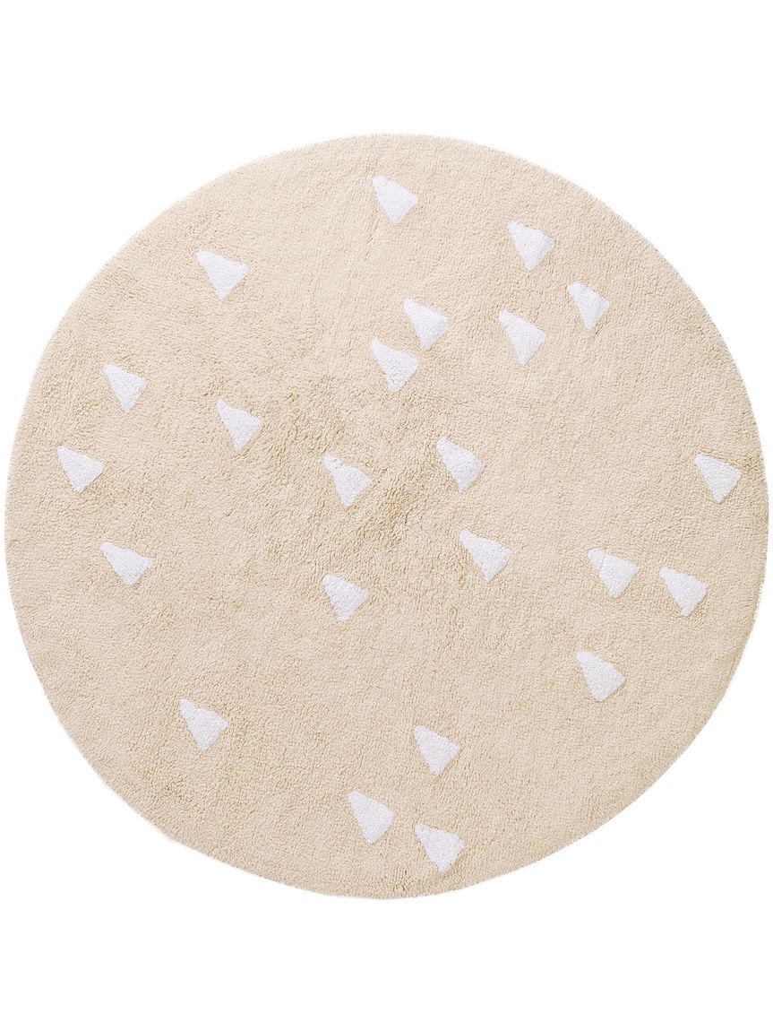 Waschbarer Kinderteppich Inka Ø 150 cm rund Beige