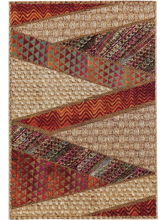 In- & Outdoor Teppich Kenya Beige / Rot