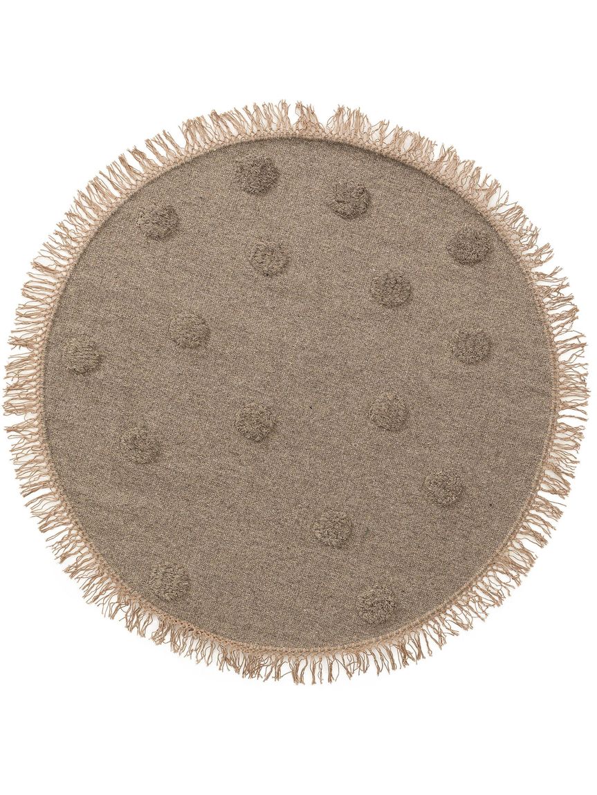 Kinderteppich rund Carlson Ø 120 cm rund Taupe