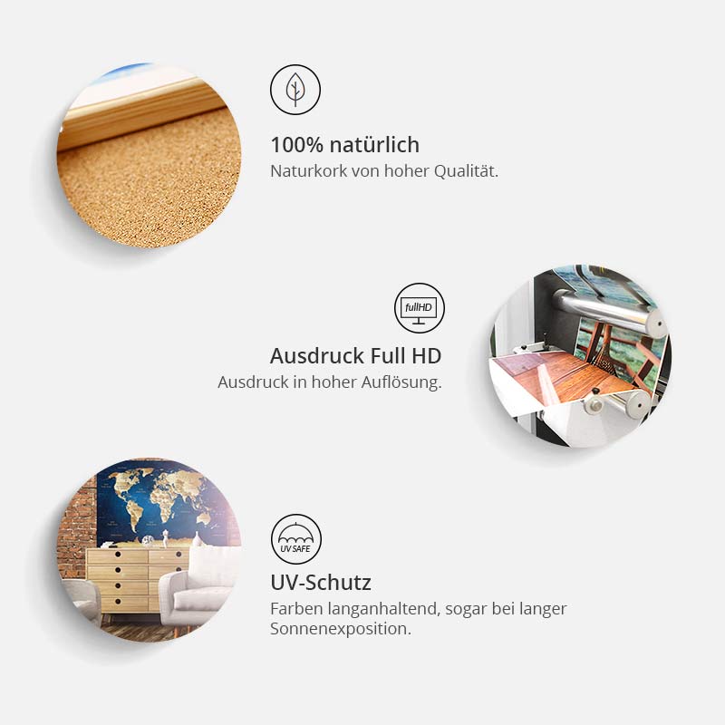 Korkbild - The World at Your Fingertips [Cork Map]