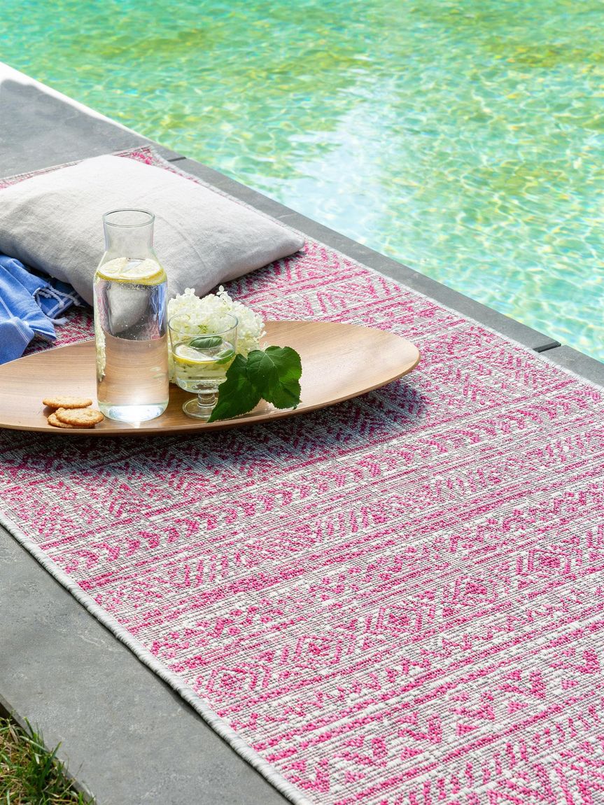 In- & Outdoor Läufer Cleo 80x240 cm Rosa - Voelpe