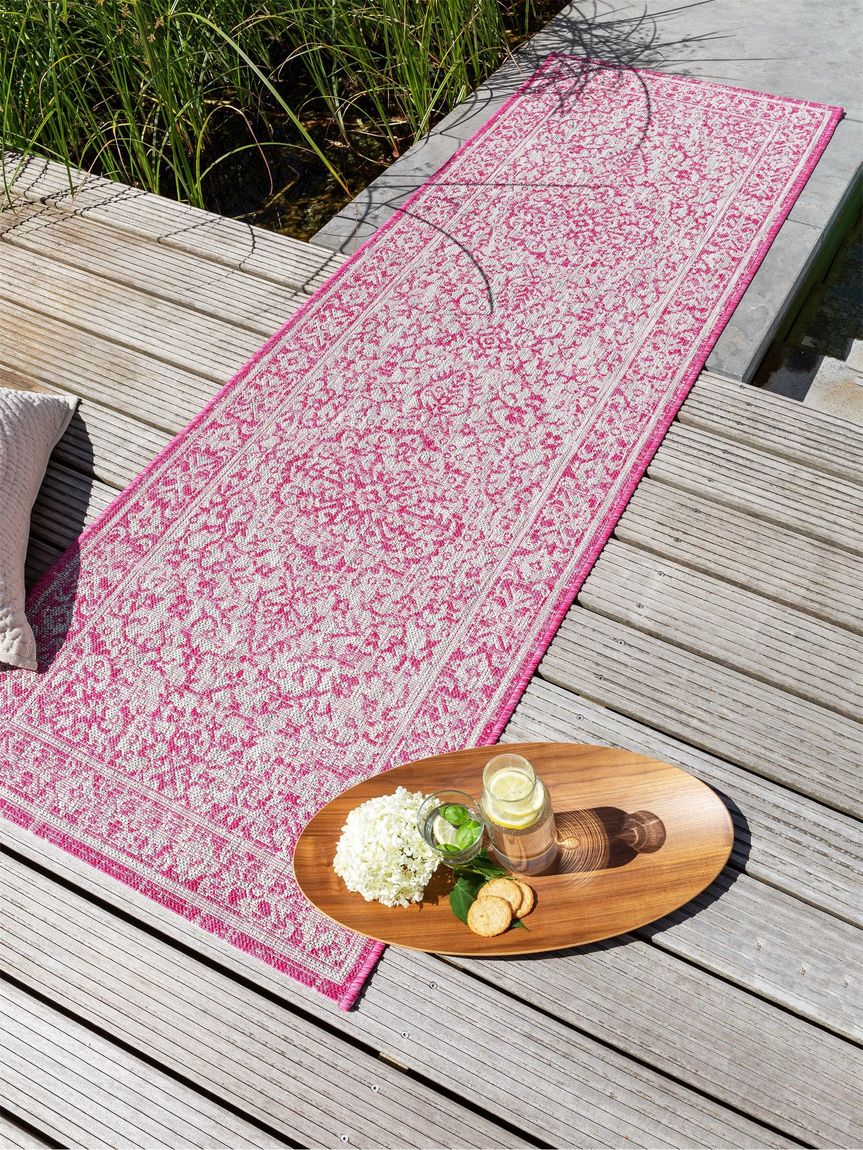 In- & Outdoor Läufer Cleo 80x240 cm Rosa