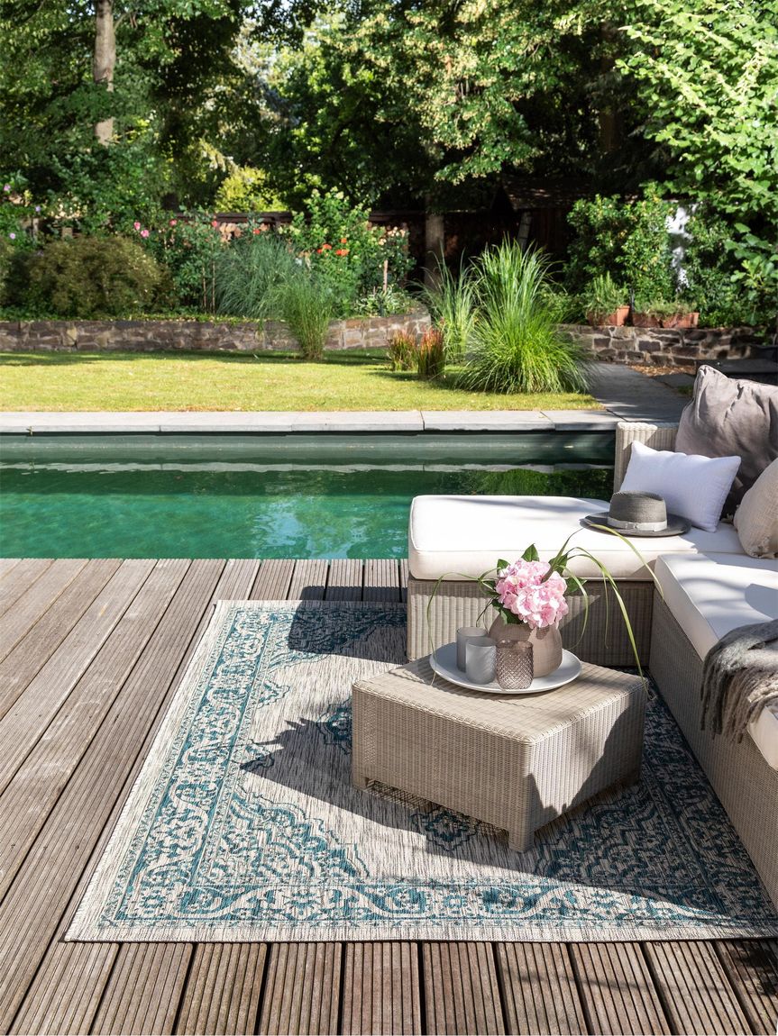 In- & Outdoor Teppich Cleo Blau
