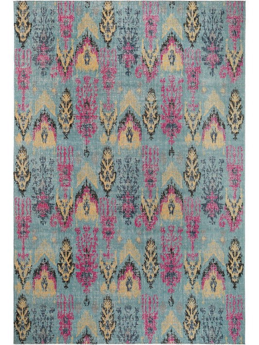 Flachgewebeteppich Ayla Bunt / Türkis
