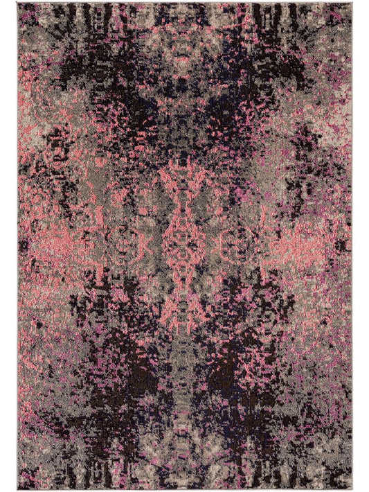 Teppich Casa Pink / Schwarz