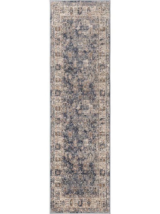 Teppich Läufer Yara 70x240 cm Beige / Blau