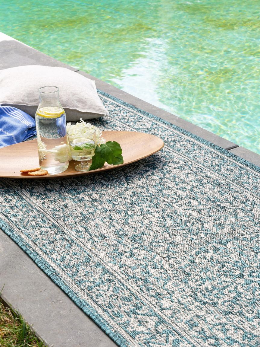 In- & Outdoor Läufer Cleo 80x240 cm Blau