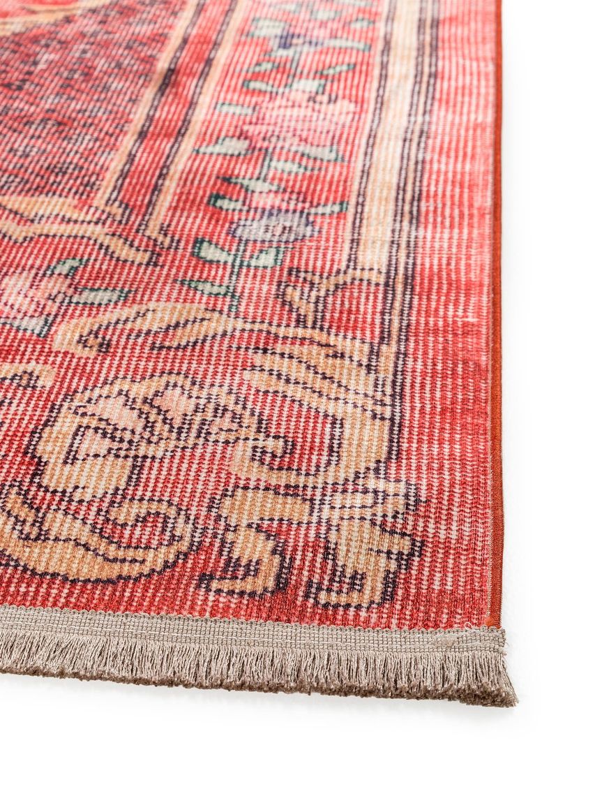 Teppich mit Print Siljan Rot
