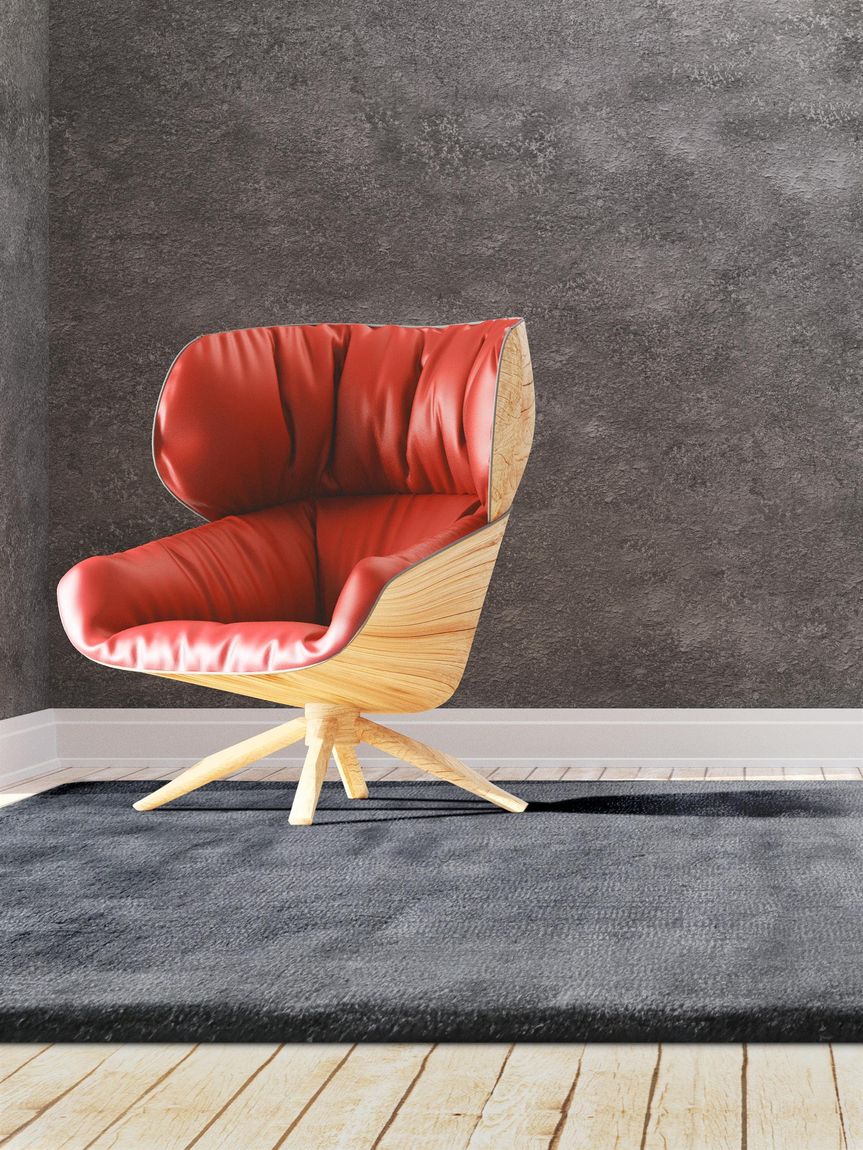 Wollteppich Pure Dunkelblau