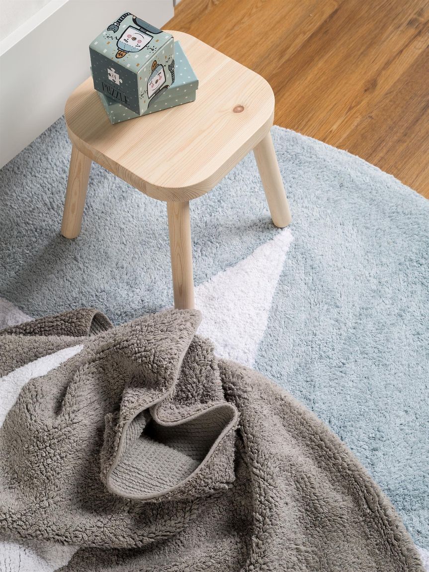 Waschbarer Kinderteppich Bambini Ø 150 cm rund Blau
