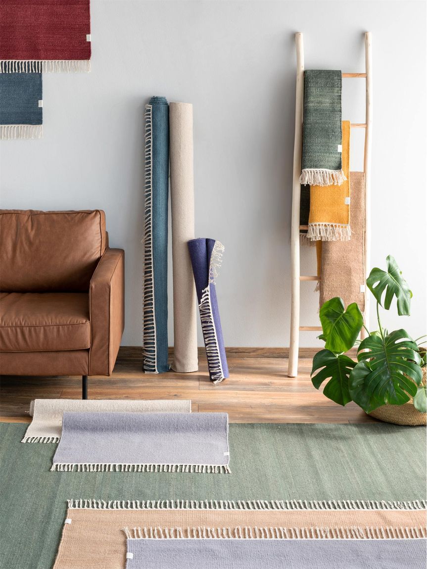 Wollteppich Mala 70x140 cm Grau