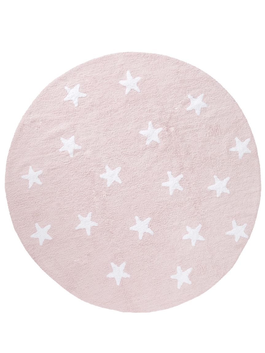 Waschbarer Kinderteppich Bambini Ø 150 cm rund Rosa