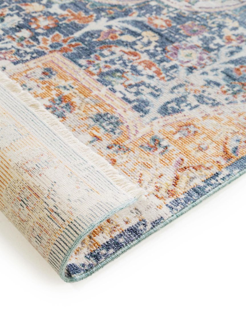 Viskoseteppich Yuma Bunt / Blau