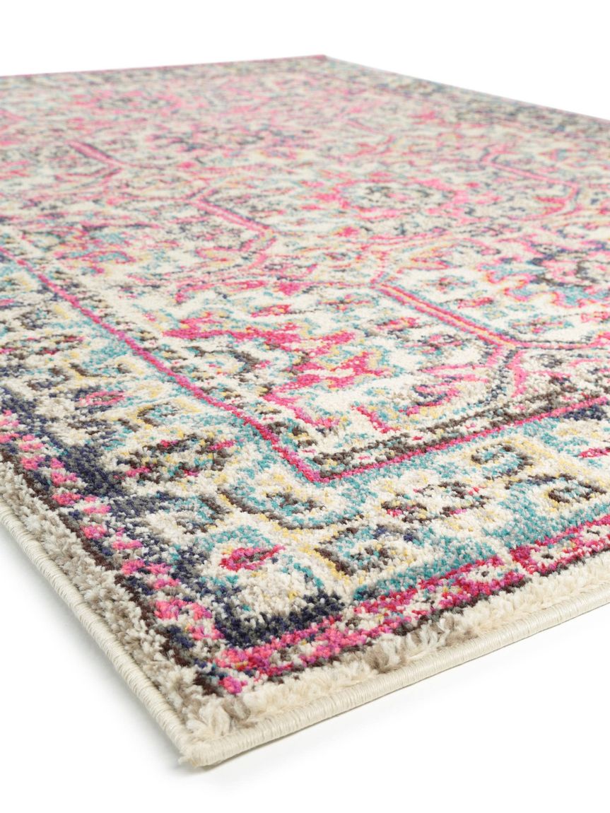 Teppich Läufer Casa 70x240 cm Beige / Pink