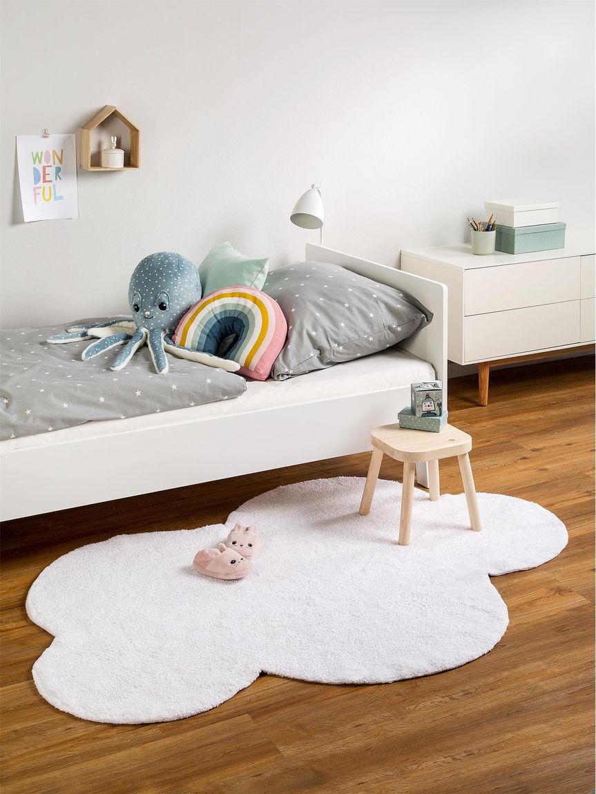 Waschbarer Kinderteppich Bambini 120x160 cm Weiß