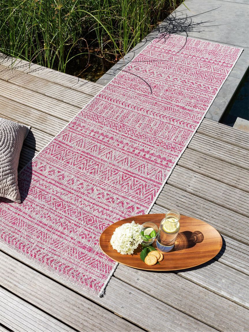 In- & Outdoor Läufer Cleo 80x240 cm Rosa - Voelpe