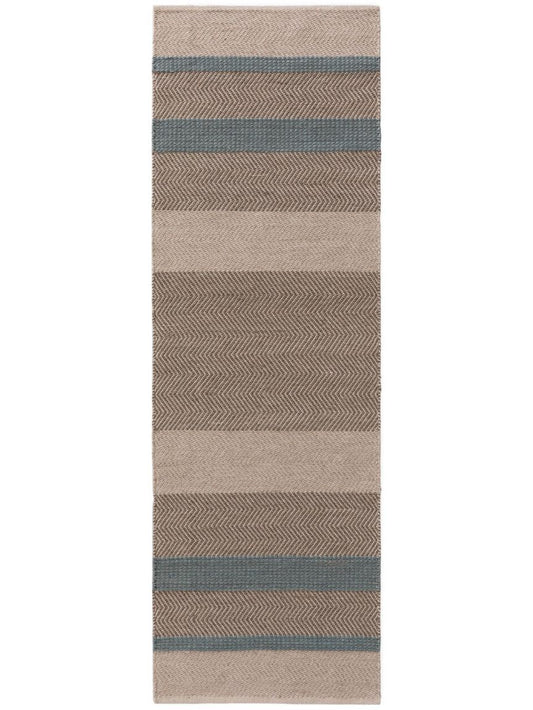 Wollteppich / Läufer Phrena 80x250 cm Hellblau