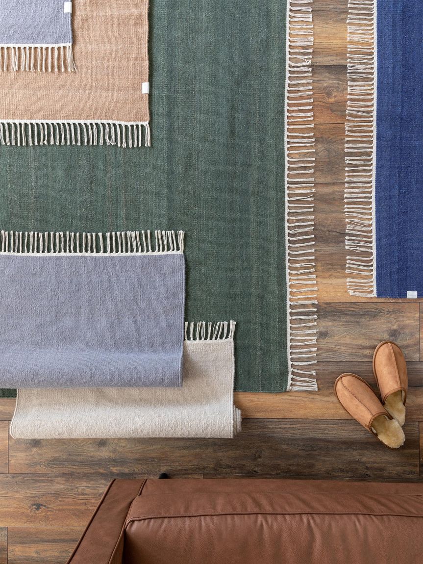 Wollteppich Mala 70x140 cm Grau