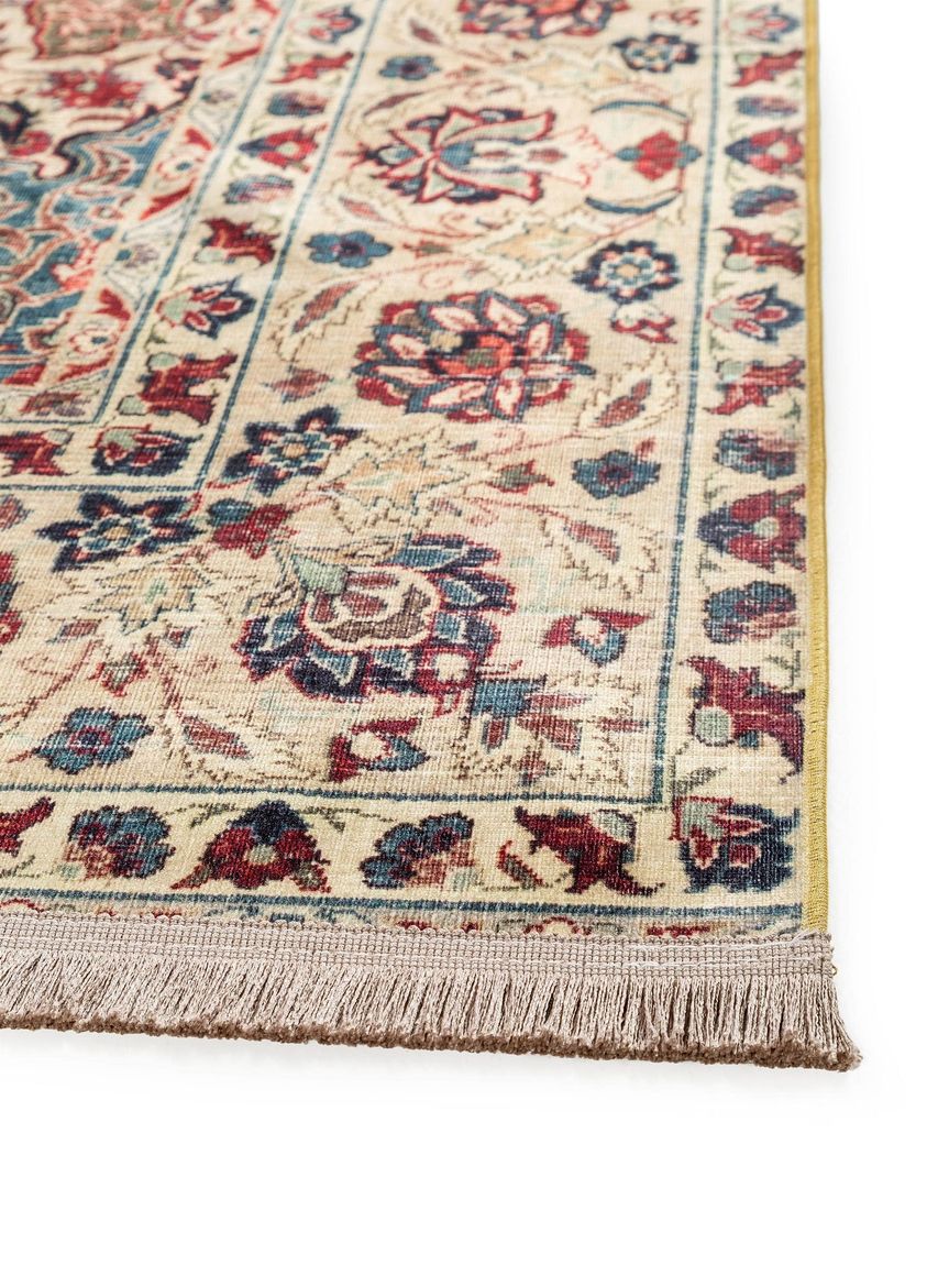 Teppich mit Print Siljan Beige / Rot