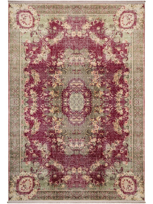 Teppich mit Print Siljan Beige / Pink