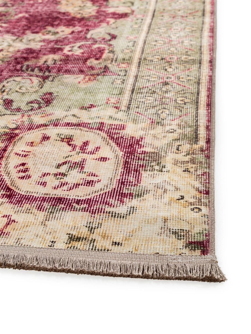 Teppich mit Print Siljan Beige / Pink