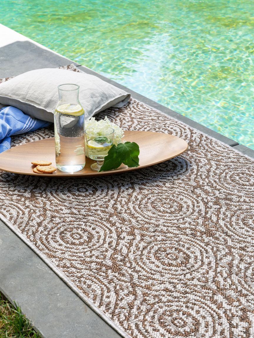 In- & Outdoor Läufer Cleo 80x240 cm Beige / Braun