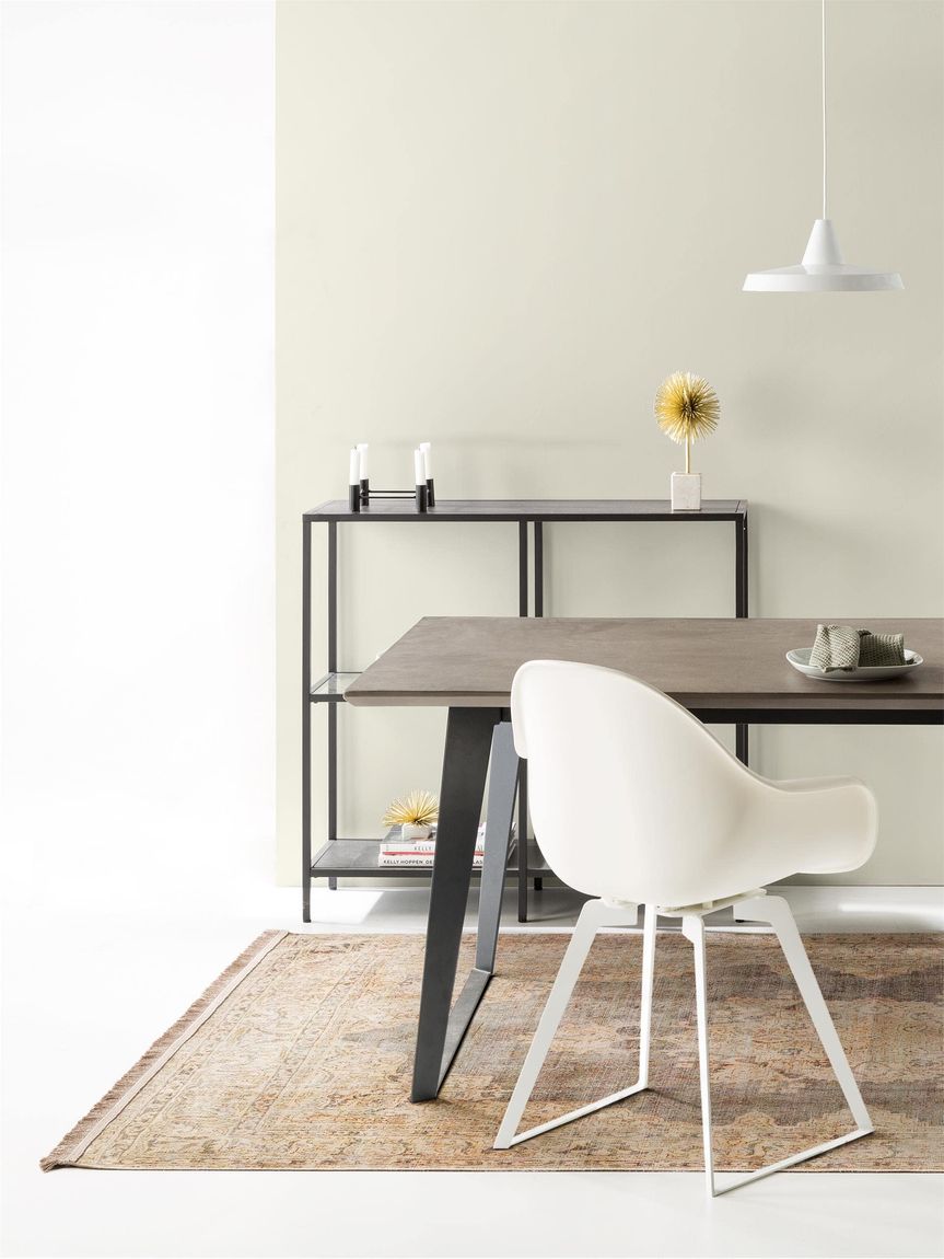 Teppich mit Print Siljan Beige